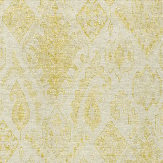 Gold Ivory And Beige Moroccan Washable Indoor Outdoor Area Rug Photo 6