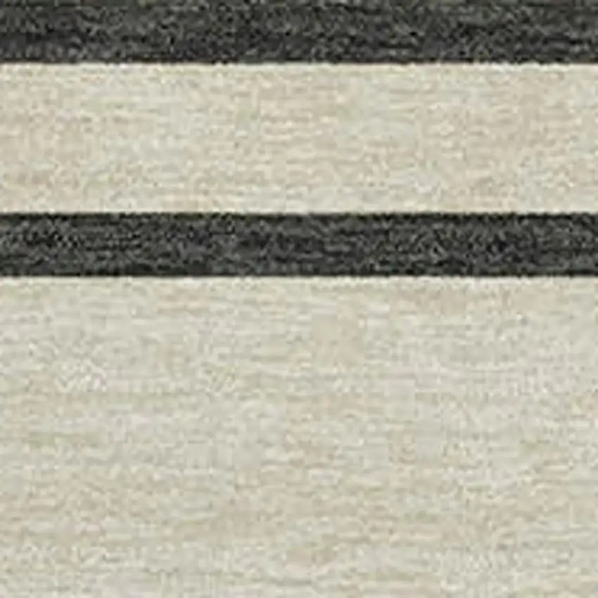 Gold Ivory And Black Striped Washable Area Rug With UV Protection Photo 2