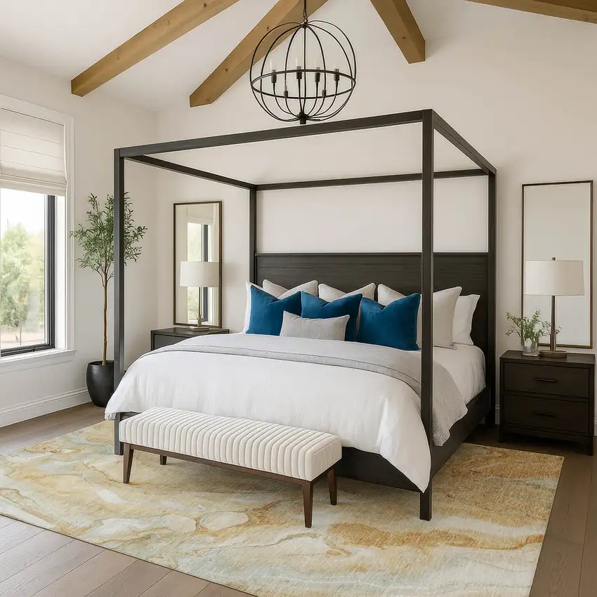 Gold Ivory And Gray Abstract Washable Area Rug With UV Protection Photo 4