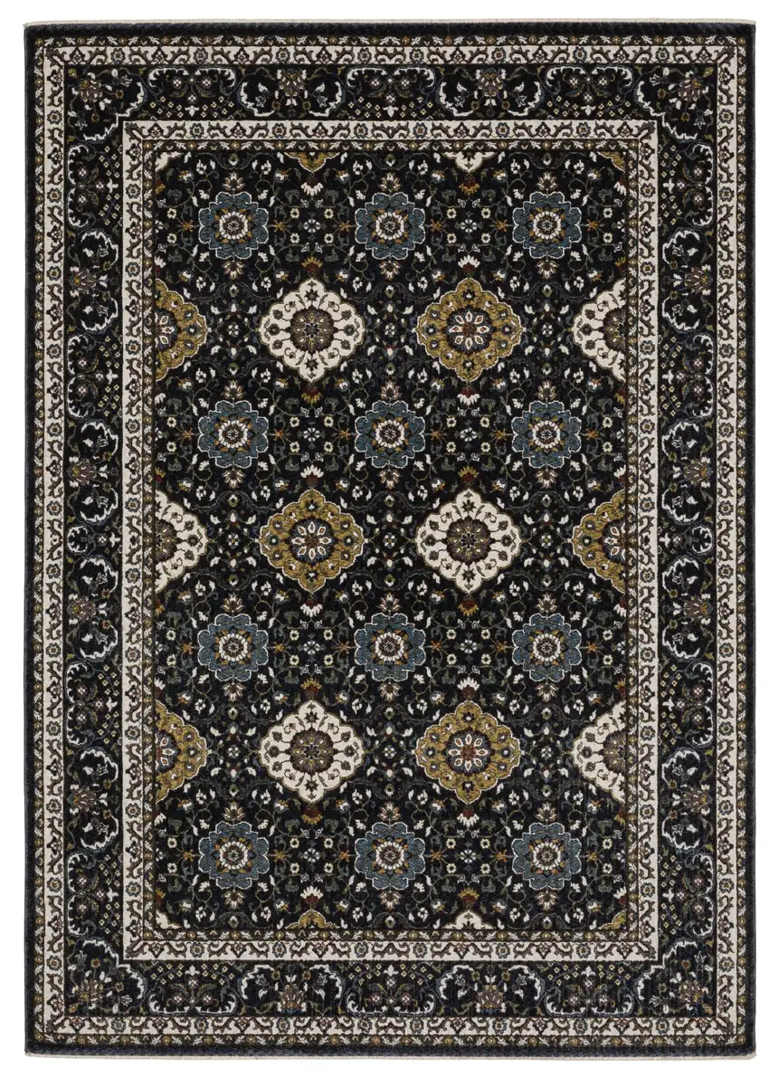Gold Medallion Area Rug With Fringe Photo 4