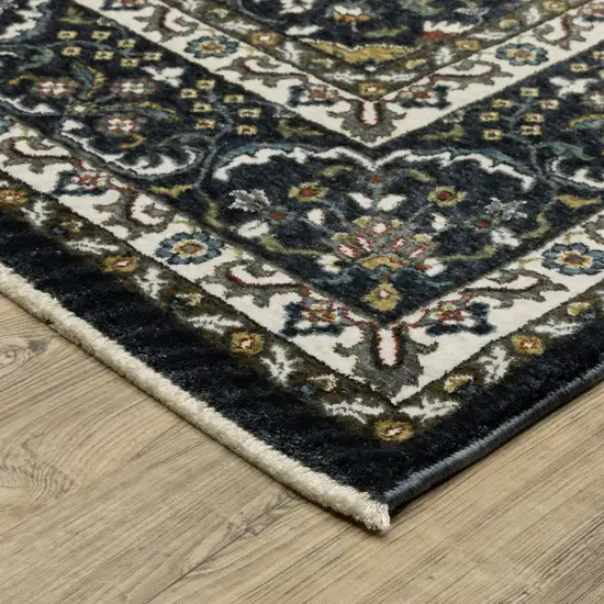 Gold Medallion Area Rug With Fringe Photo 8