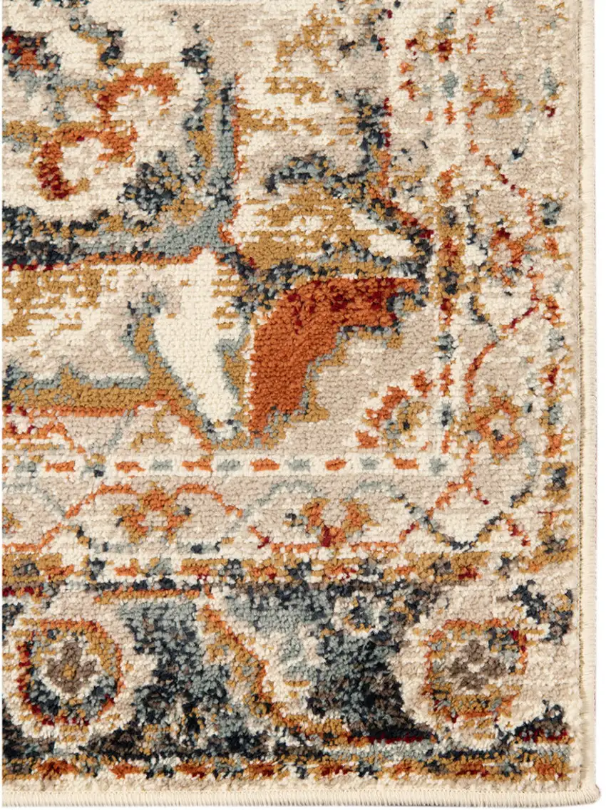 Gold Medallion Power Loom Area Rug Photo 2