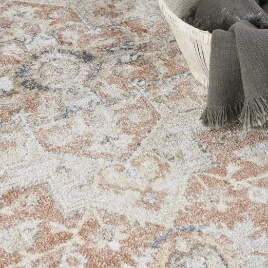 Gold Oriental Power Loom Washable Area Rug Photo 8