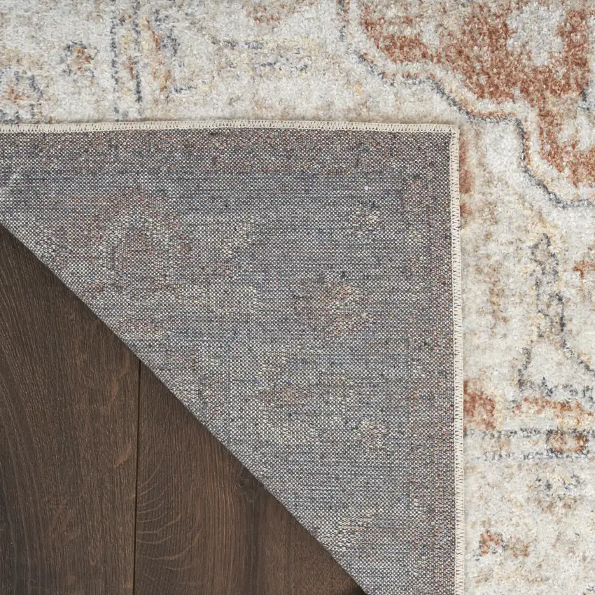 Gold Oriental Power Loom Washable Area Rug Photo 9