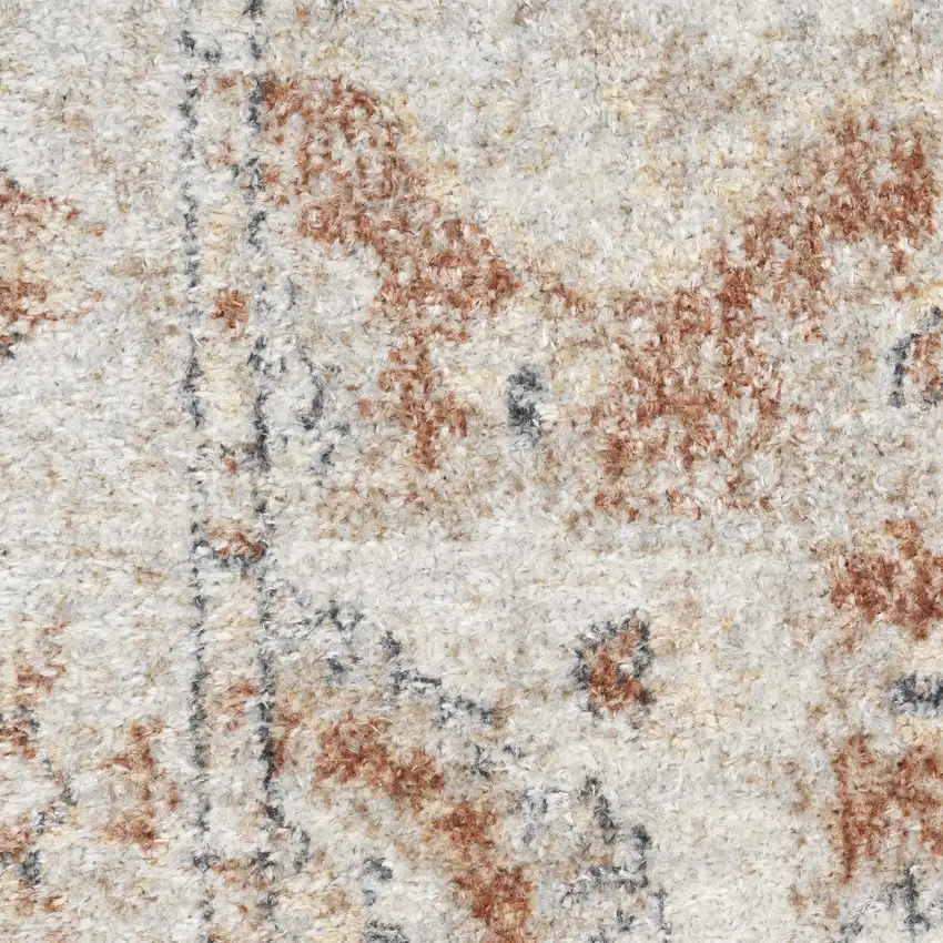 Gold Oriental Power Loom Washable Area Rug Photo 2