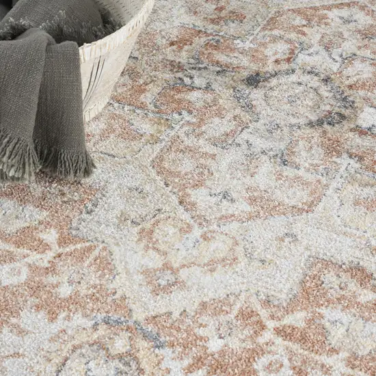 Gold Oriental Power Loom Washable Area Rug Photo 9