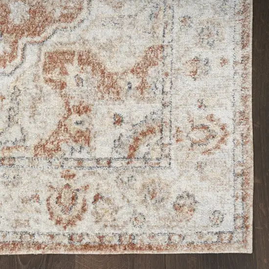 Gold Oriental Power Loom Washable Area Rug Photo 8