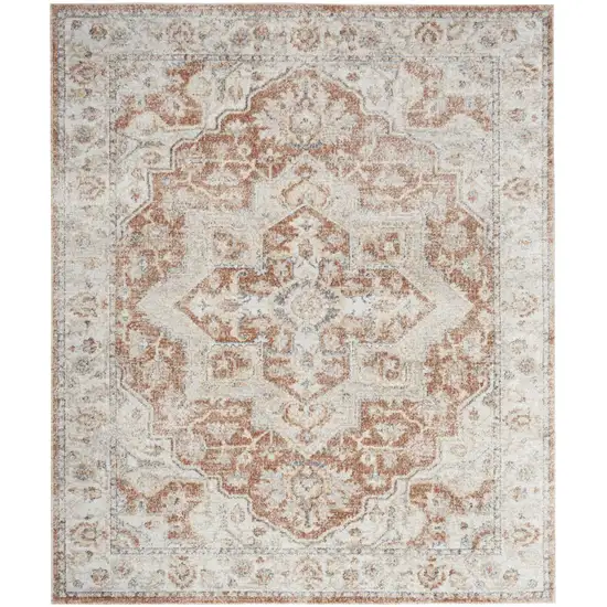 Gold Oriental Power Loom Washable Area Rug Photo 1