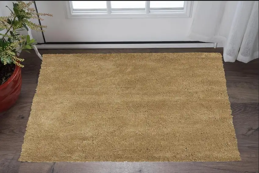 Gold Hand Woven Area Rug Photo 1