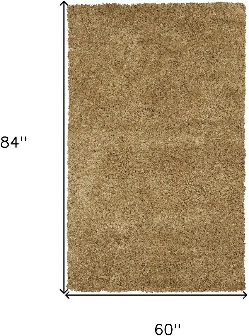 Gold Plain Indoor Area Rug Photo 7