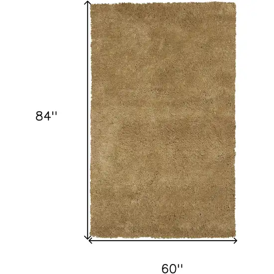 Gold Plain Indoor Area Rug Photo 7