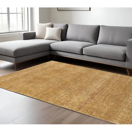 Gold And Yellow Distressed Area Rug Photo 1