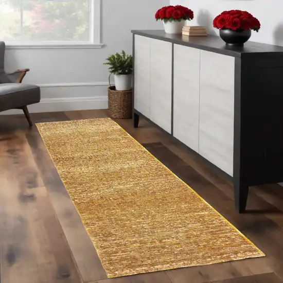 Brown Power Loom Runner Rug Photo 1