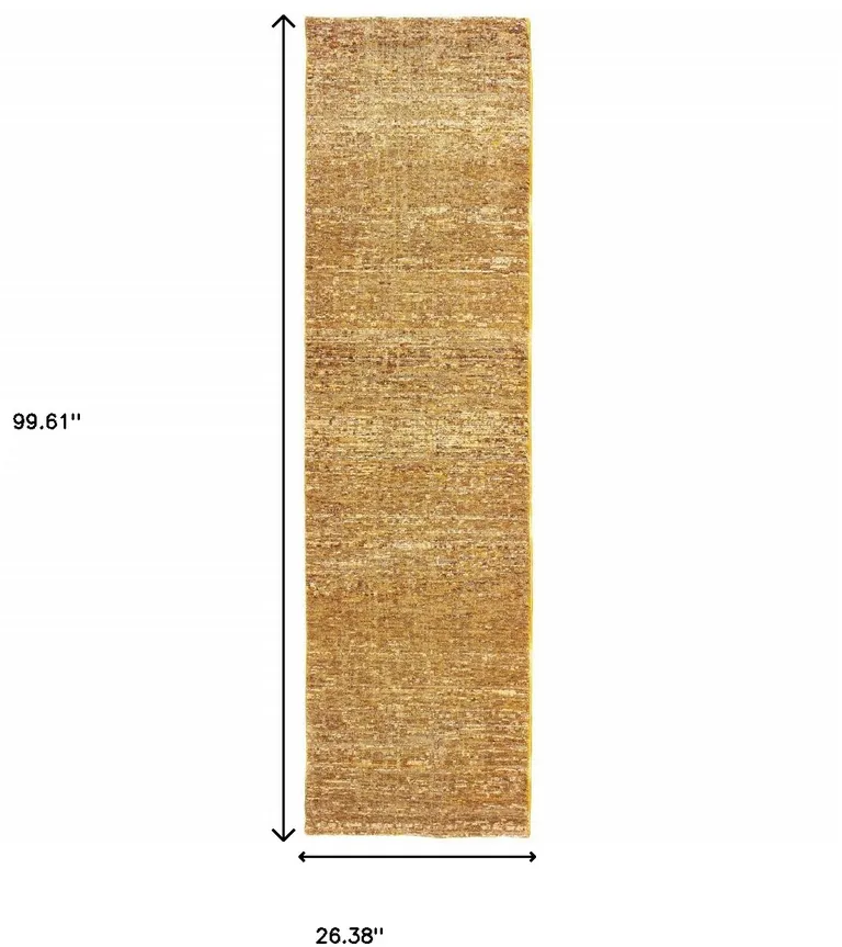 Gold Rust Brown Ivory Purple And Lavender Power Loom Stain Resistant Runner Rug Photo 5