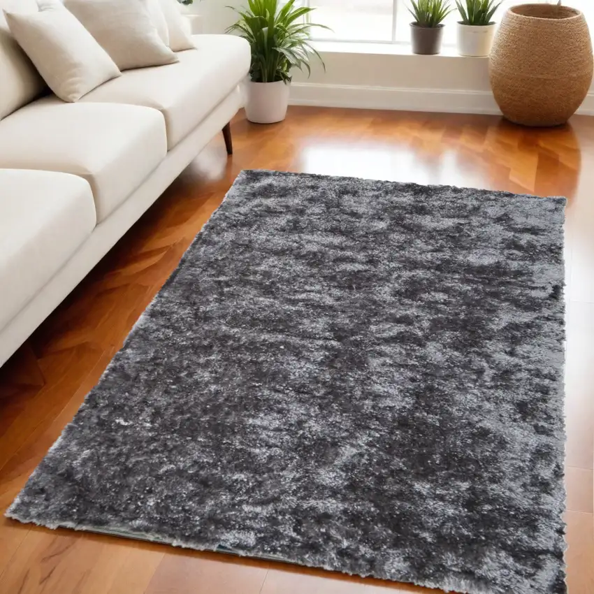 Gold Shag Hand Tufted Area Rug Photo 2