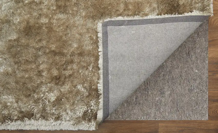 Gold Shag Hand Tufted Area Rug Photo 5