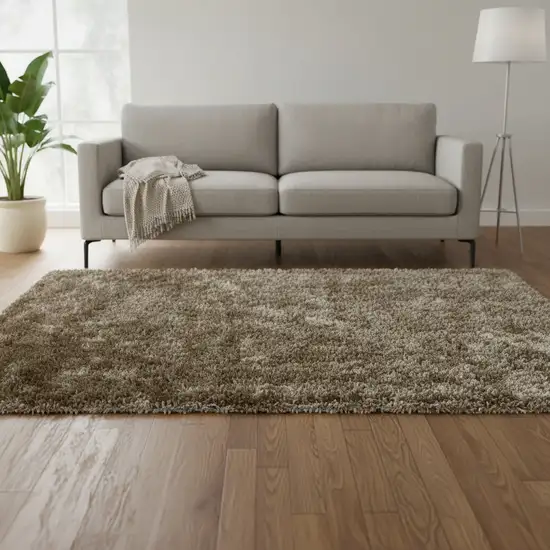 Gold Shag Hand Tufted Area Rug Photo 2