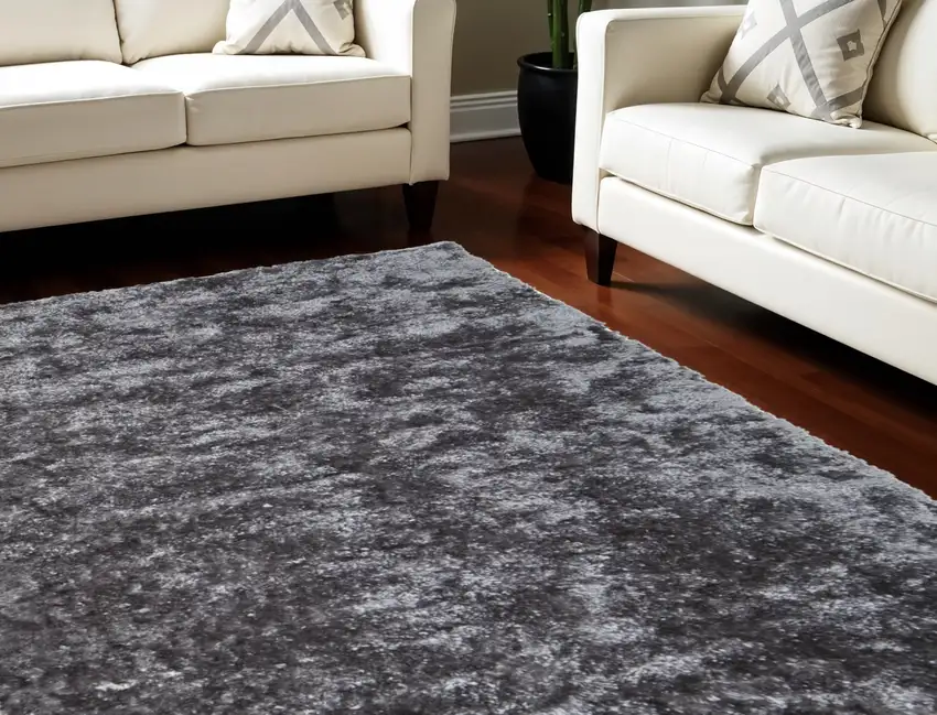 Gold Shag Hand Tufted Area Rug Photo 2