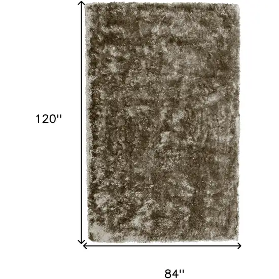 Gold Shag Hand Tufted Area Rug Photo 3