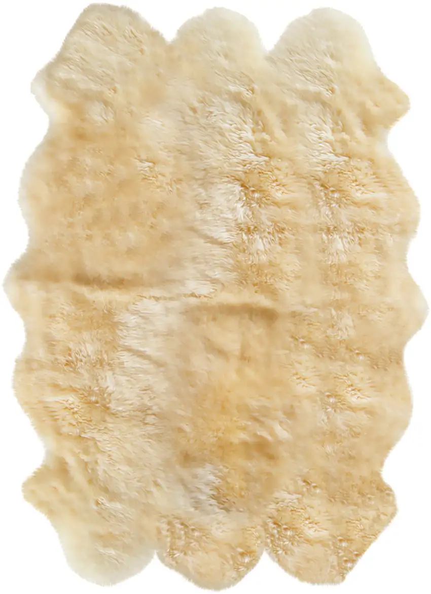 Gold Sheepskin Area Rug Photo 1