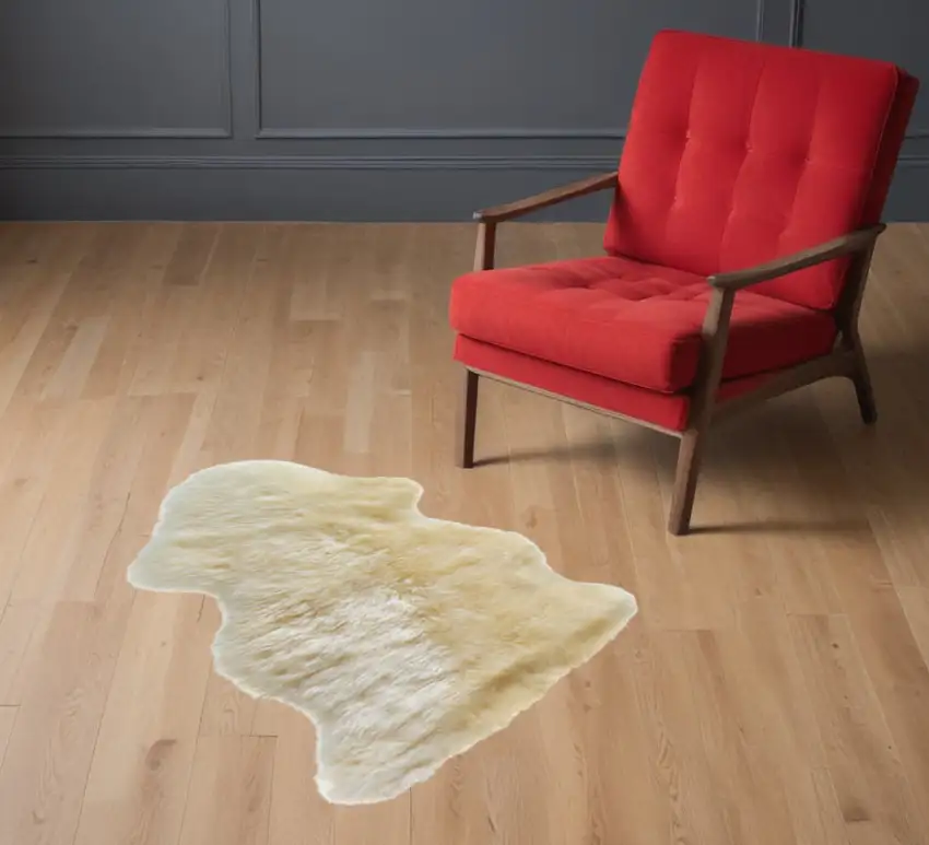 Gold Sheepskin Non Skid Area Rug Photo 1