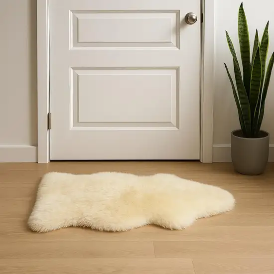 Gold Sheepskin Non Skid Area Rug Photo 1