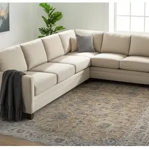 Photo of Gold Southwestern Power Loom Stain Resistant Area Rug