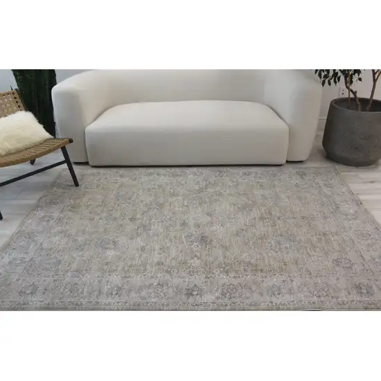 Gold Southwestern Power Loom Stain Resistant Area Rug Photo 7