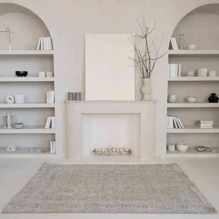 Gold Southwestern Power Loom Stain Resistant Area Rug Photo 6