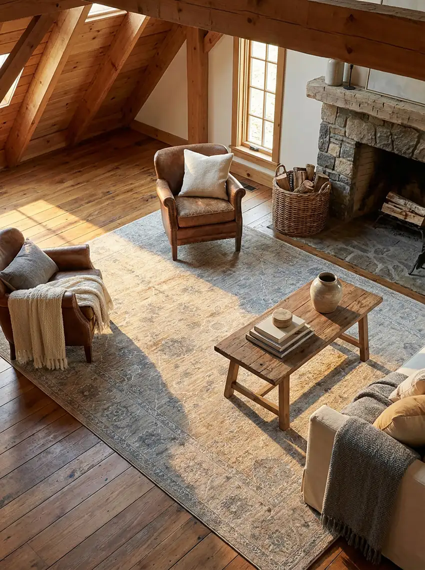 Gold Southwestern Power Loom Stain Resistant Area Rug Photo 8