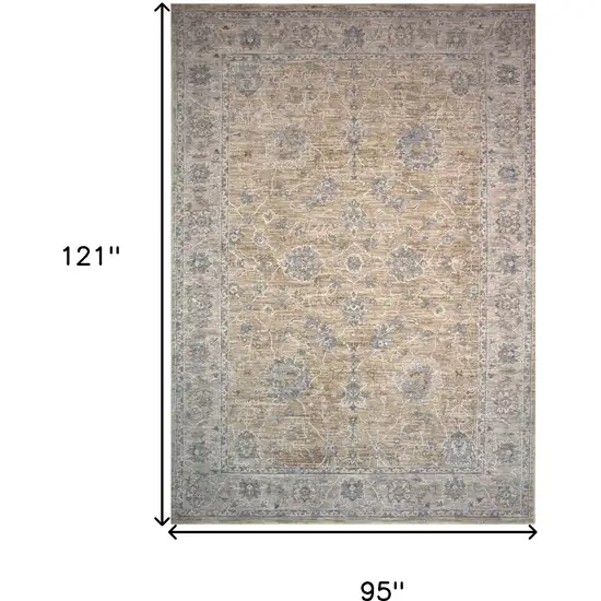 Gold Southwestern Power Loom Stain Resistant Area Rug Photo 3