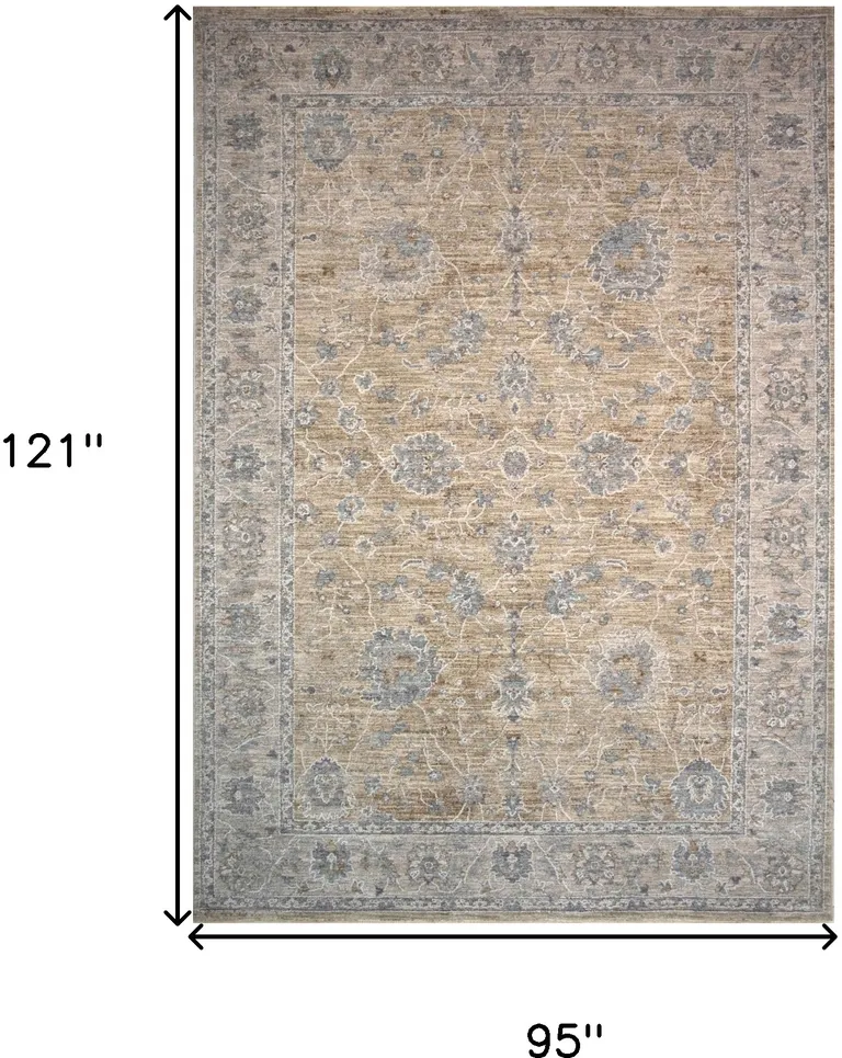 Gold Southwestern Power Loom Stain Resistant Area Rug Photo 3