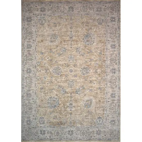 Gold Southwestern Power Loom Stain Resistant Area Rug Photo 2