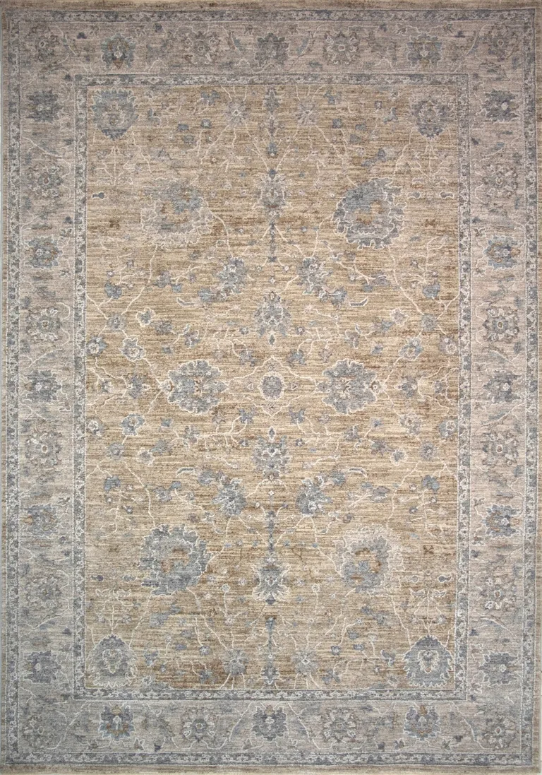 Gold Southwestern Power Loom Stain Resistant Area Rug Photo 2