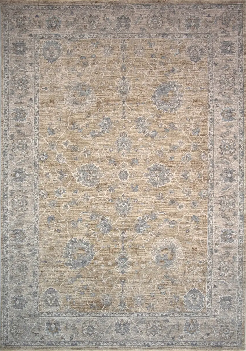 Gold Southwestern Power Loom Stain Resistant Area Rug Photo 2
