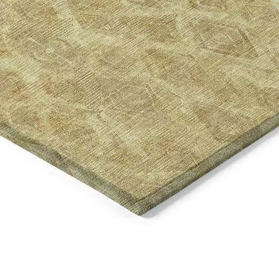 Gold Taupe And Beige Geometric Washable Indoor Outdoor Area Rug Photo 5