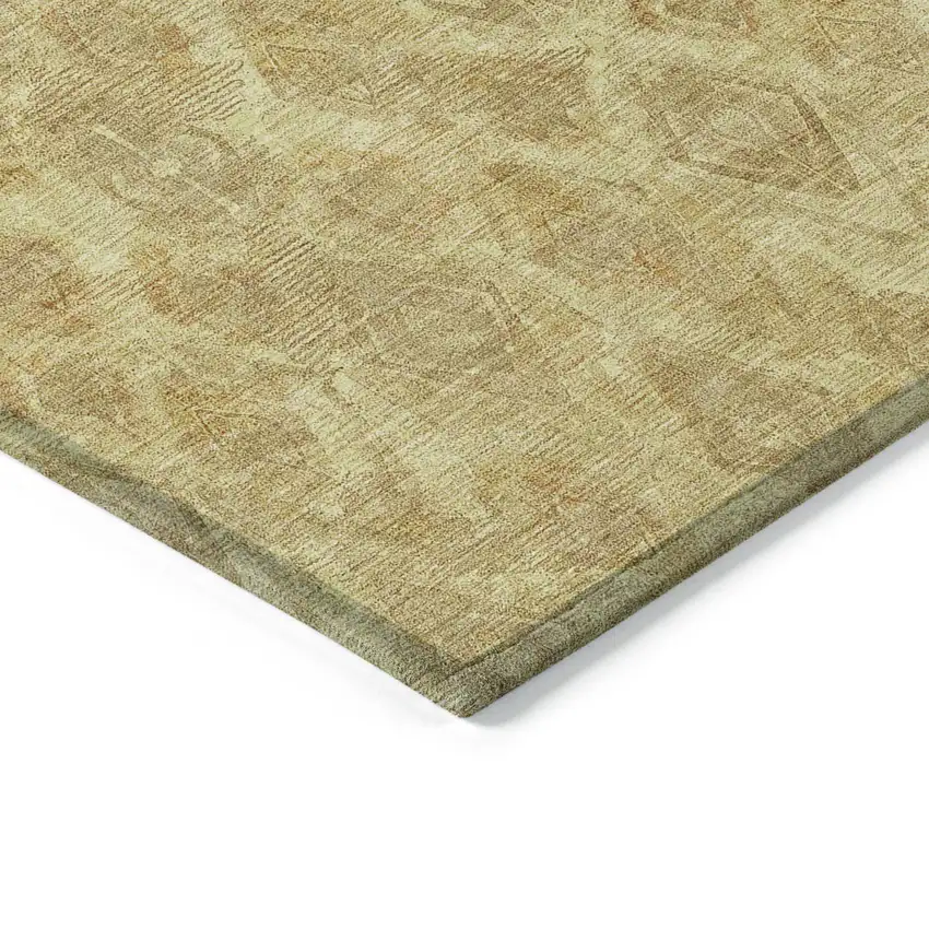 Gold Taupe And Beige Geometric Washable Indoor Outdoor Area Rug Photo 5