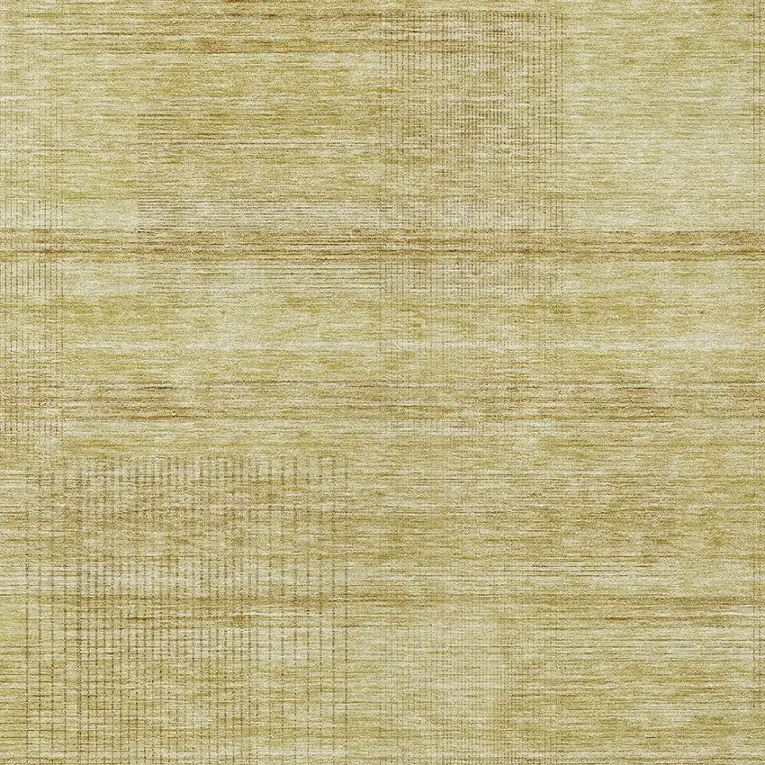 Gold Wheat And Beige Striped Washable Indoor Outdoor Area Rug Photo 6