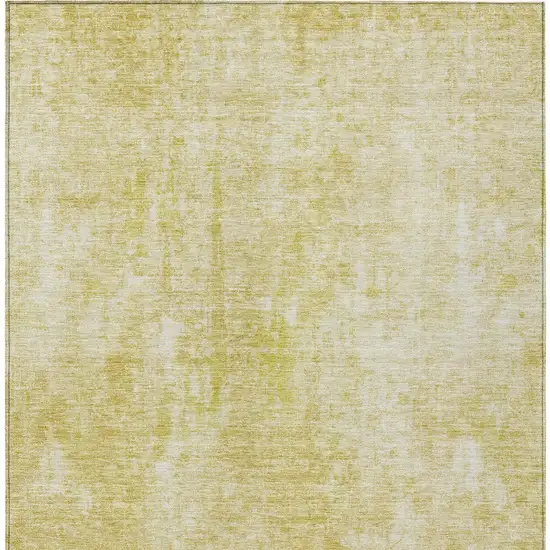 Gold Wheat And Ivory Abstract Washable Indoor Outdoor Area Rug Photo 6