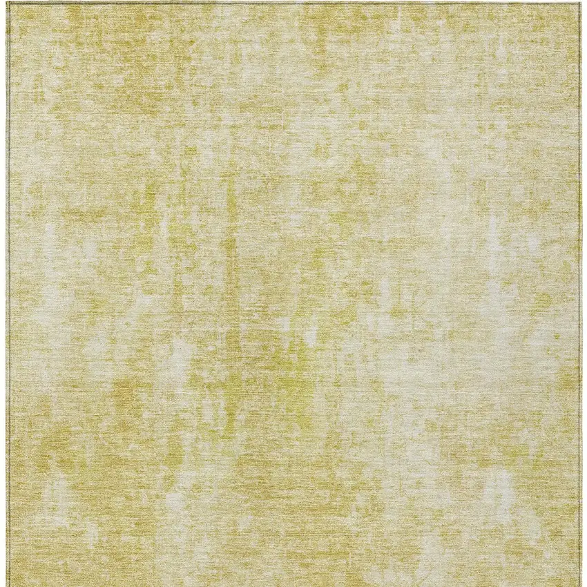 Gold Wheat And Ivory Abstract Washable Indoor Outdoor Area Rug Photo 6