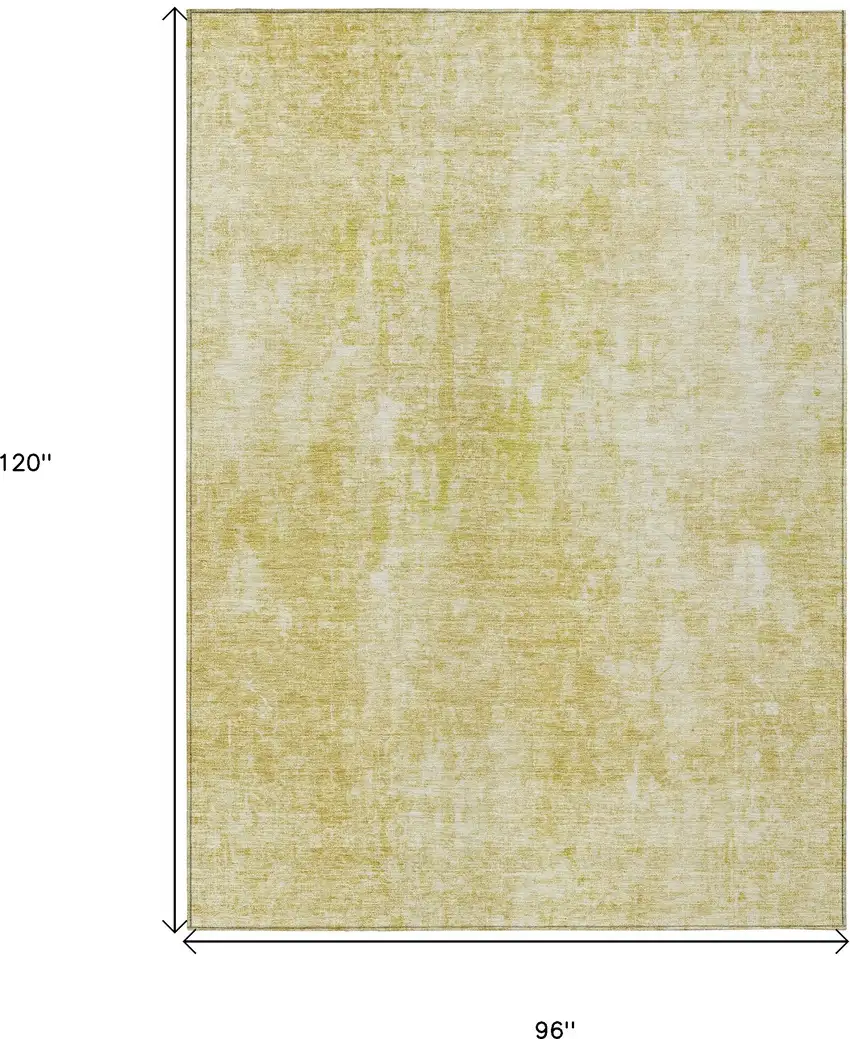 Gold Wheat And Ivory Abstract Washable Indoor Outdoor Area Rug Photo 3