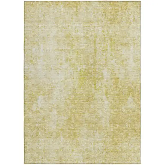 Gold Wheat And Ivory Abstract Washable Indoor Outdoor Area Rug Photo 5