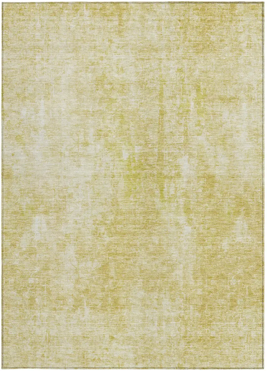 Gold Wheat And Ivory Abstract Washable Indoor Outdoor Area Rug Photo 5