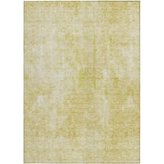 Gold Wheat And Ivory Abstract Washable Indoor Outdoor Area Rug Photo 5