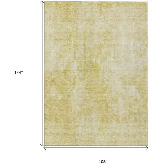 Gold Wheat And Ivory Abstract Washable Indoor Outdoor Area Rug Photo 3