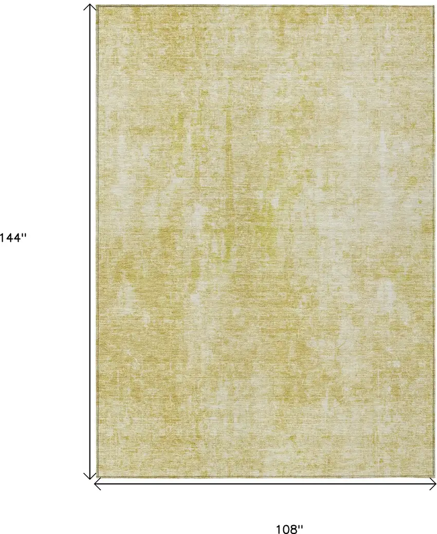 Gold Wheat And Ivory Abstract Washable Indoor Outdoor Area Rug Photo 3