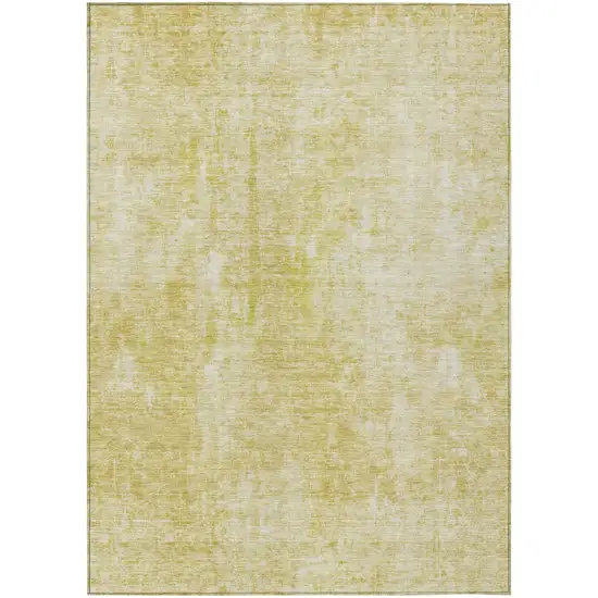 Gold Wheat And Ivory Abstract Washable Indoor Outdoor Area Rug Photo 2