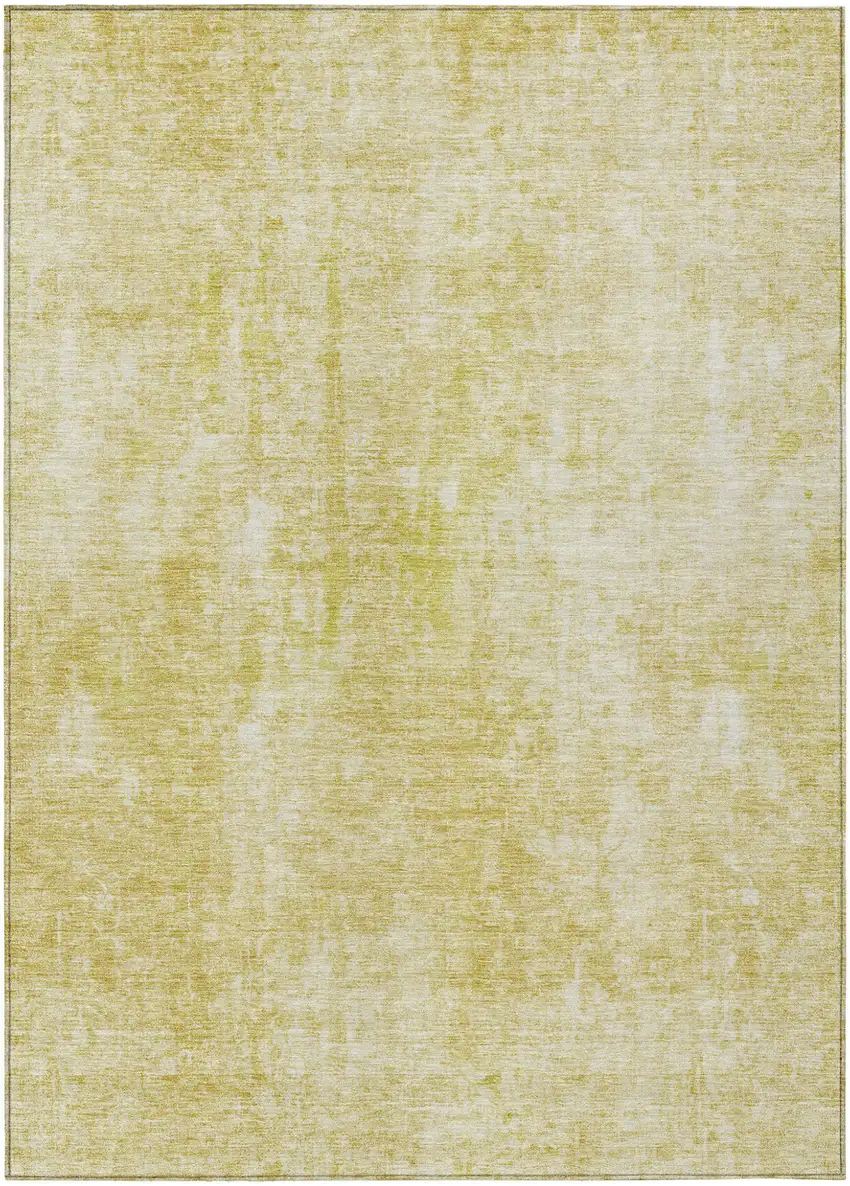Gold Wheat And Ivory Abstract Washable Indoor Outdoor Area Rug Photo 2