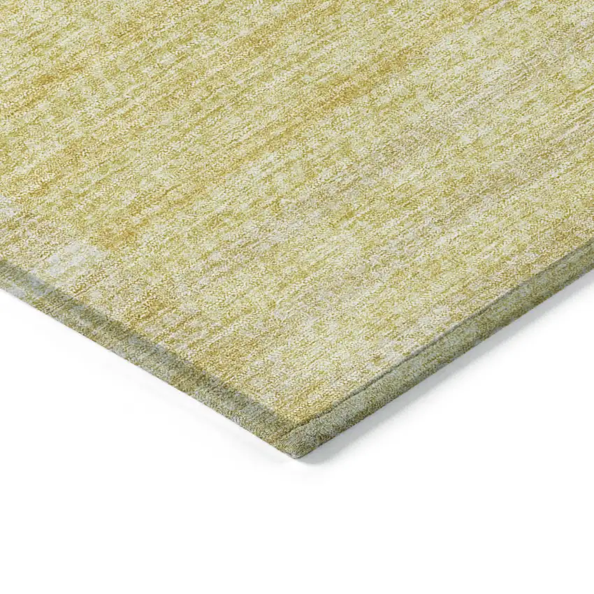 Gold Wheat And Ivory Striped Washable Indoor Outdoor Area Rug Photo 4