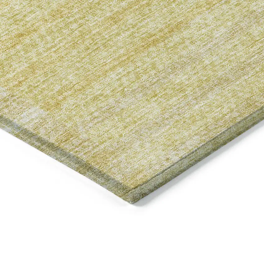 Gold Wheat And Ivory Striped Washable Indoor Outdoor Area Rug Photo 4